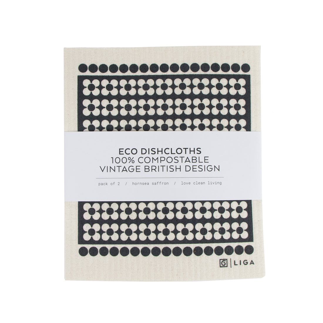 Liga x Hornsea ECO Set of 2 Dishcloths - Saffron