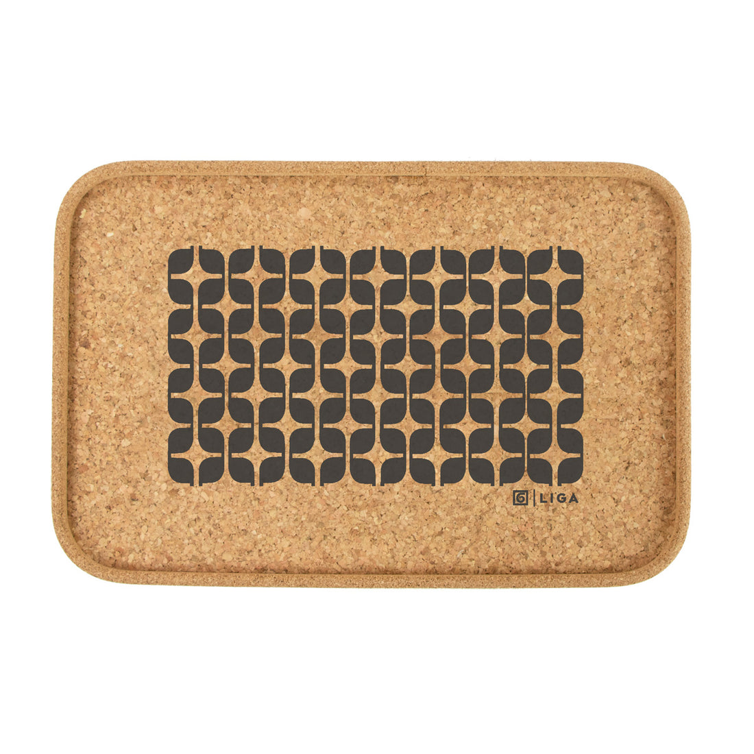 Liga x Hornsea Cork Drinks Tray - Geometric