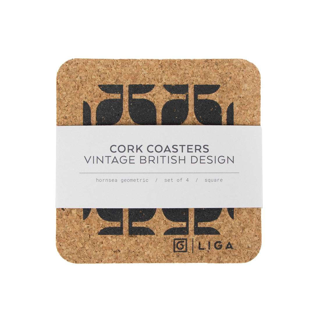 Liga x Hornsea Square Coaster Set of 4 - Geometric