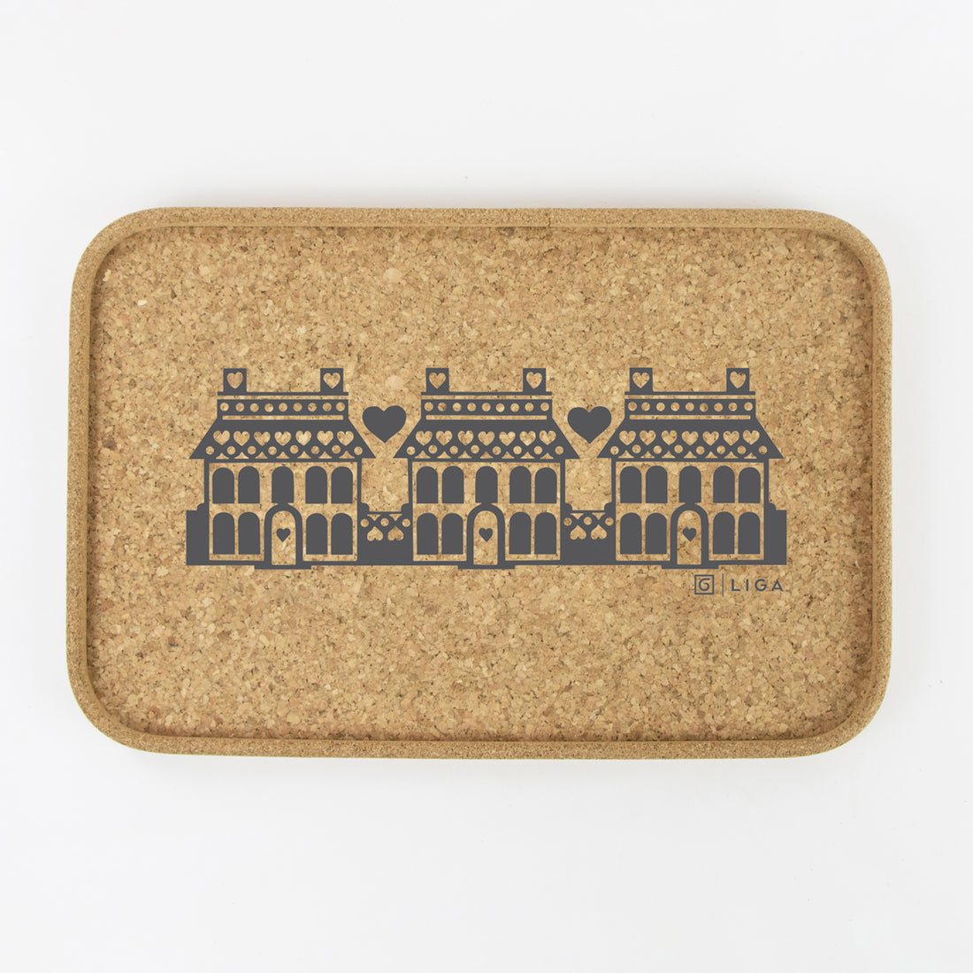 Liga x Hornsea Cork Drinks Tray - House