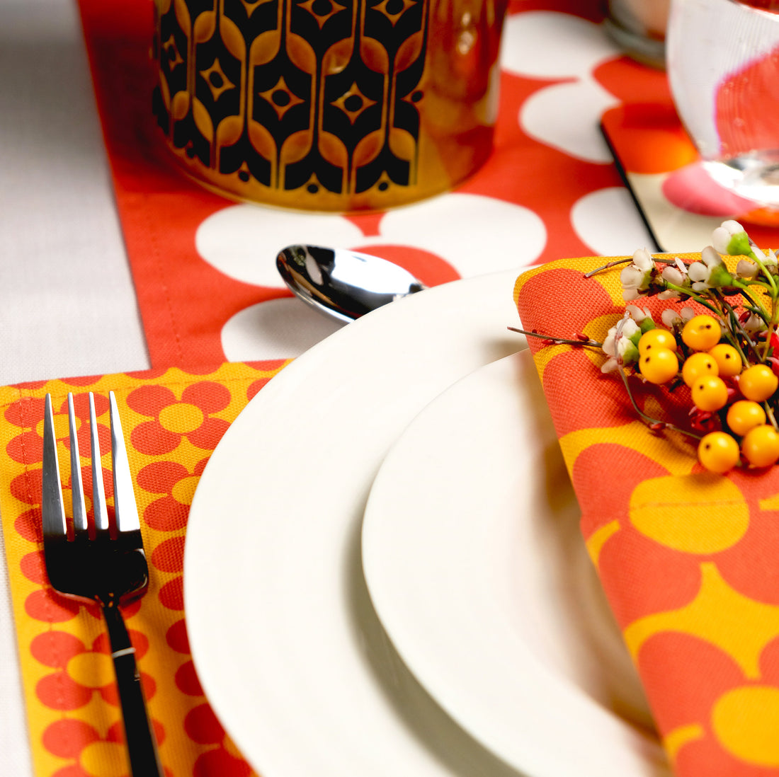 Storigraphic x Hornsea Saffron Cotton Table Runner - 2m