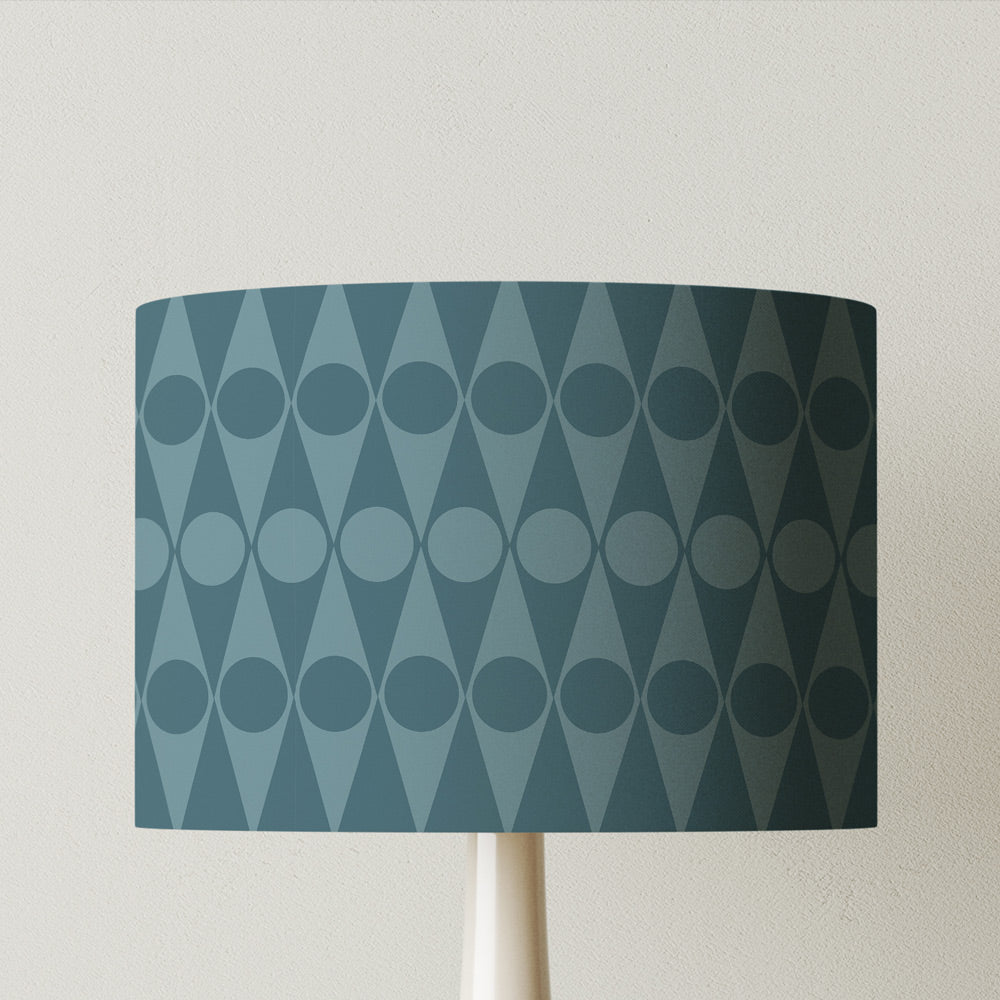 Esk Valley x Hornsea Harlequin Lampshade - Midnight Blue