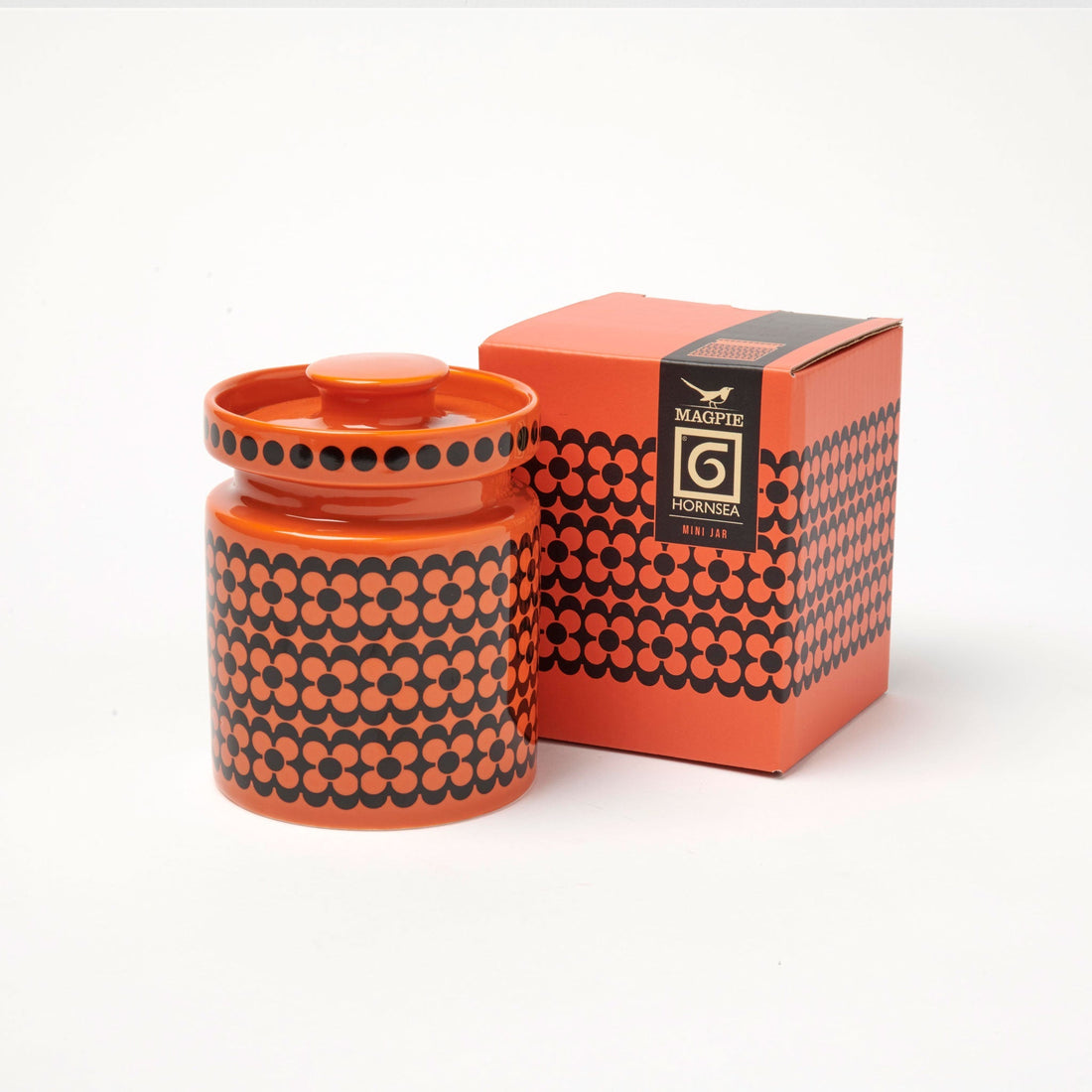 Magpie x Hornsea Mini Jar - Orange Repeat Flower