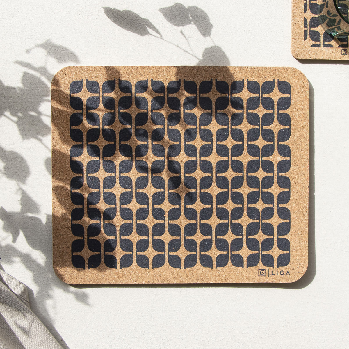 Liga x Hornsea Set of 4 Cork Placemats - Geometric