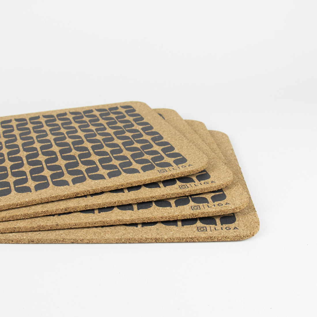 Liga x Hornsea Set of 4 Cork Placemats - Geometric