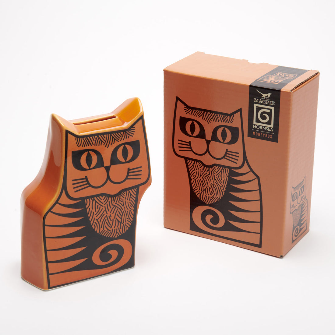 Magpie x Hornsea Cat Moneybox - Orange