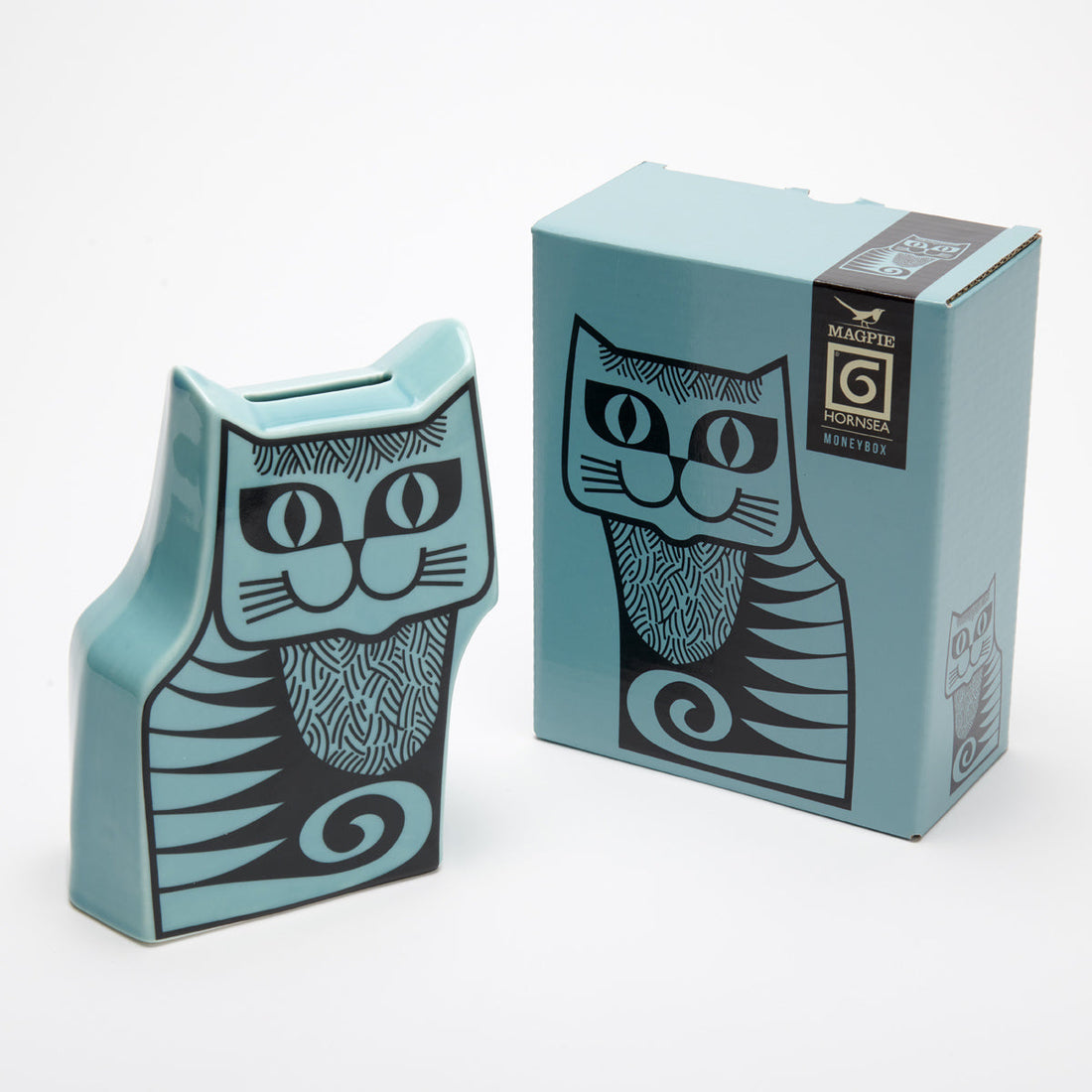 Magpie x Hornsea Cat Moneybox - Teal