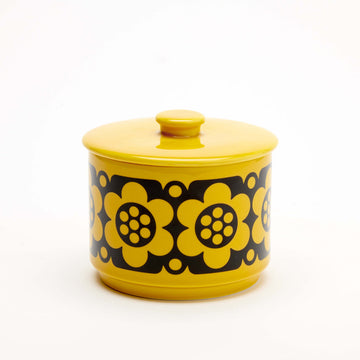 Magpie x Hornsea Lidded Bowl Geo Flower Yellow